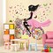 Girl Wall Decals for Kids Room | Wall Art Stickers with Butterflies and Flowers for Girls Bedroom Decor | Peel and Stick Girls Room Decorations for Nursery or Playroom